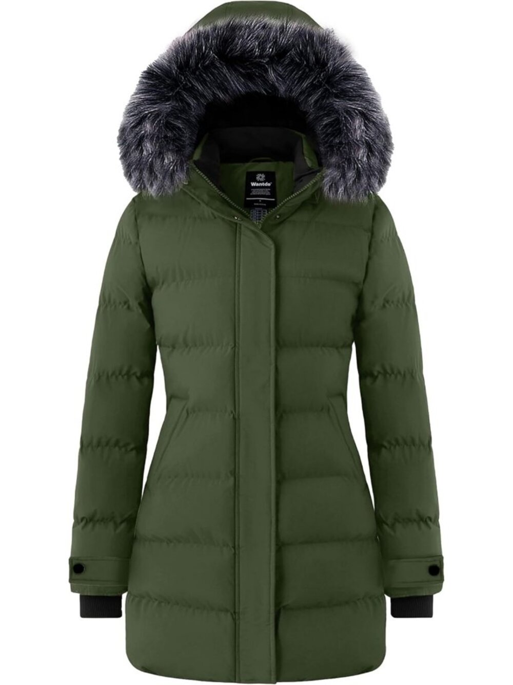 Cozy Long Quilted Winter Coat | Thick Puffer Jacket with Faux Fur Hood
